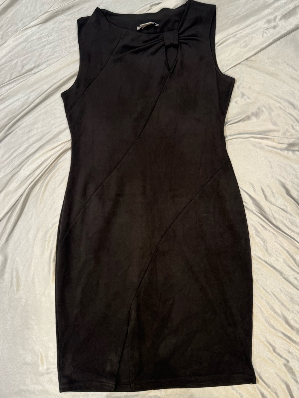 Jus D Orange Classic Black Sleeveless Sheath Dress